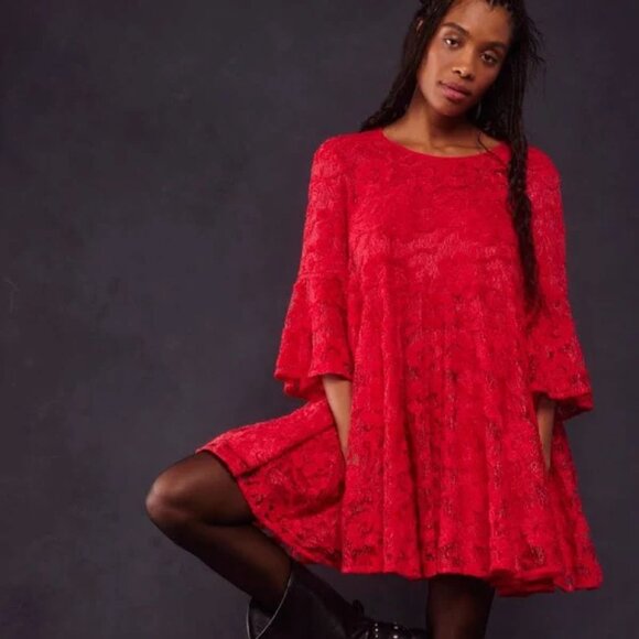 Free People Dresses & Skirts - Free People Le Fleur Mini NWT Red Size XS